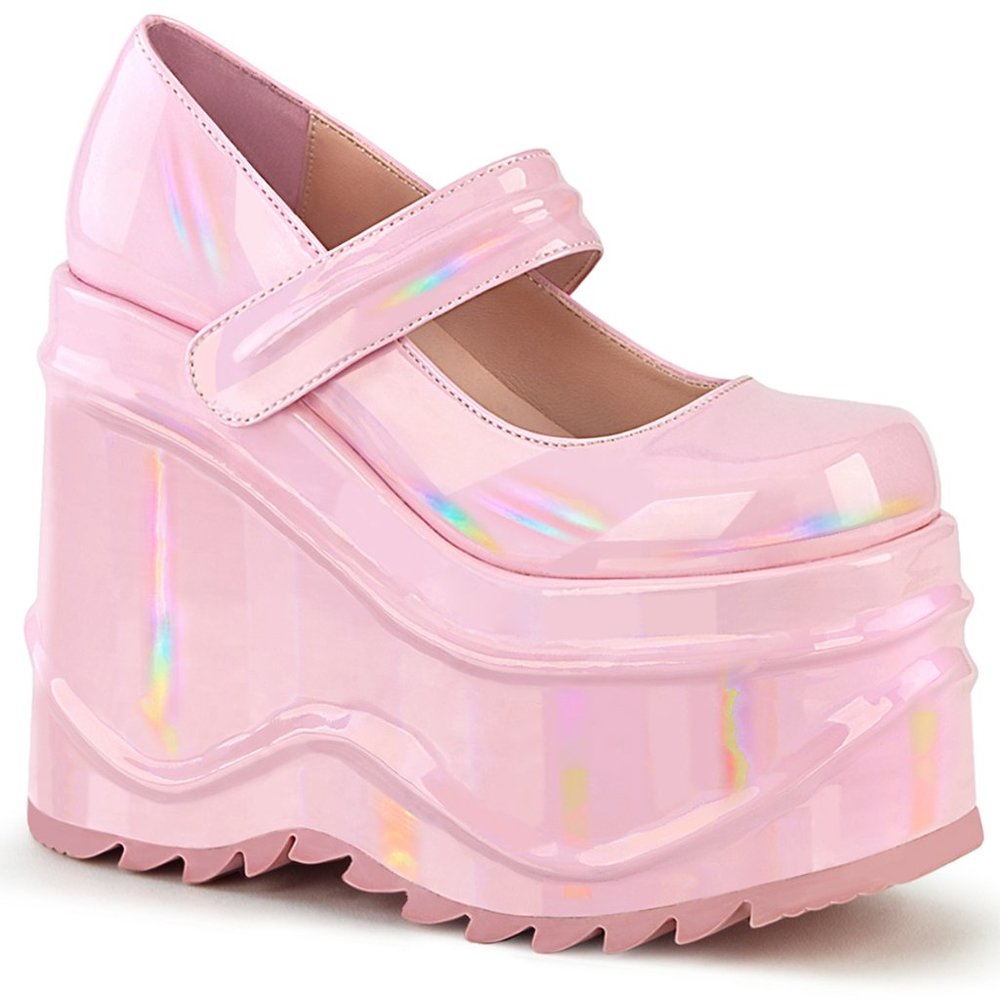 Demonia Baby Pink Mary Jane Platform Shoe